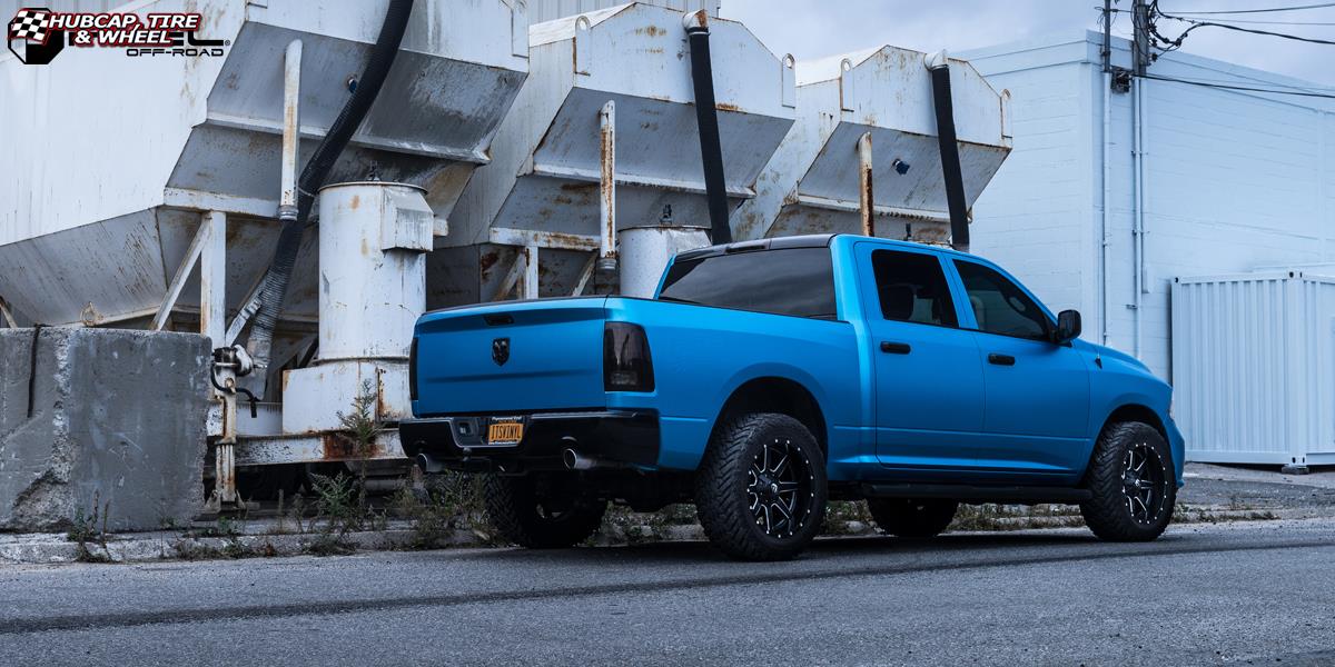 vehicle gallery/dodge ram 1500 fuel maverick d538 20X10  Black & Milled wheels and rims